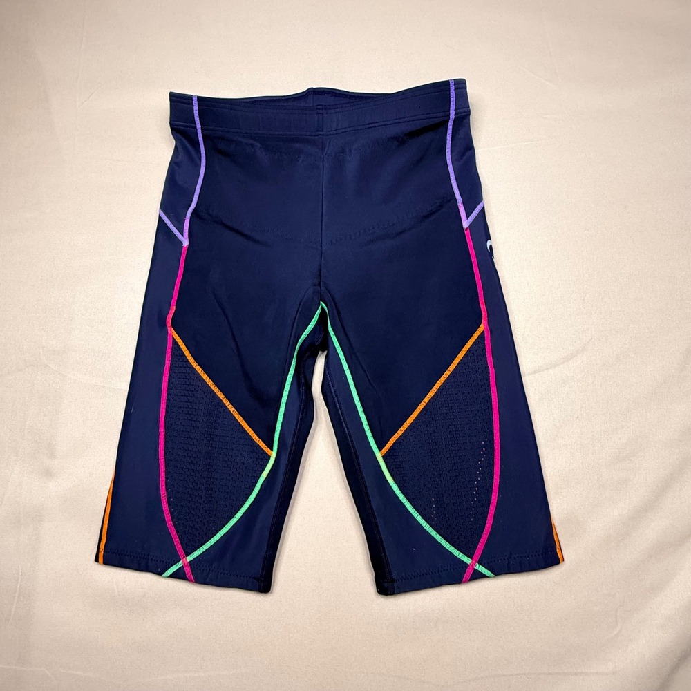 CW-X Stabilyx Compression Shorts Black Multi Color Seam Womens Medium 127805
